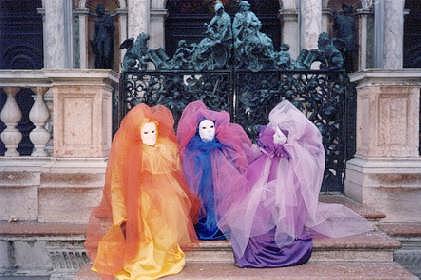 coloured Carneval masks in Venice 