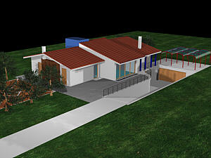 Rovigo. Casa Fagioli. Supporto al modello tridimensionale e rendering, visita virtuale. (Arch. Roberto Pugiotto )