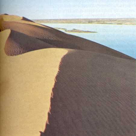 Dune del Sahara vicino al fiume Niger