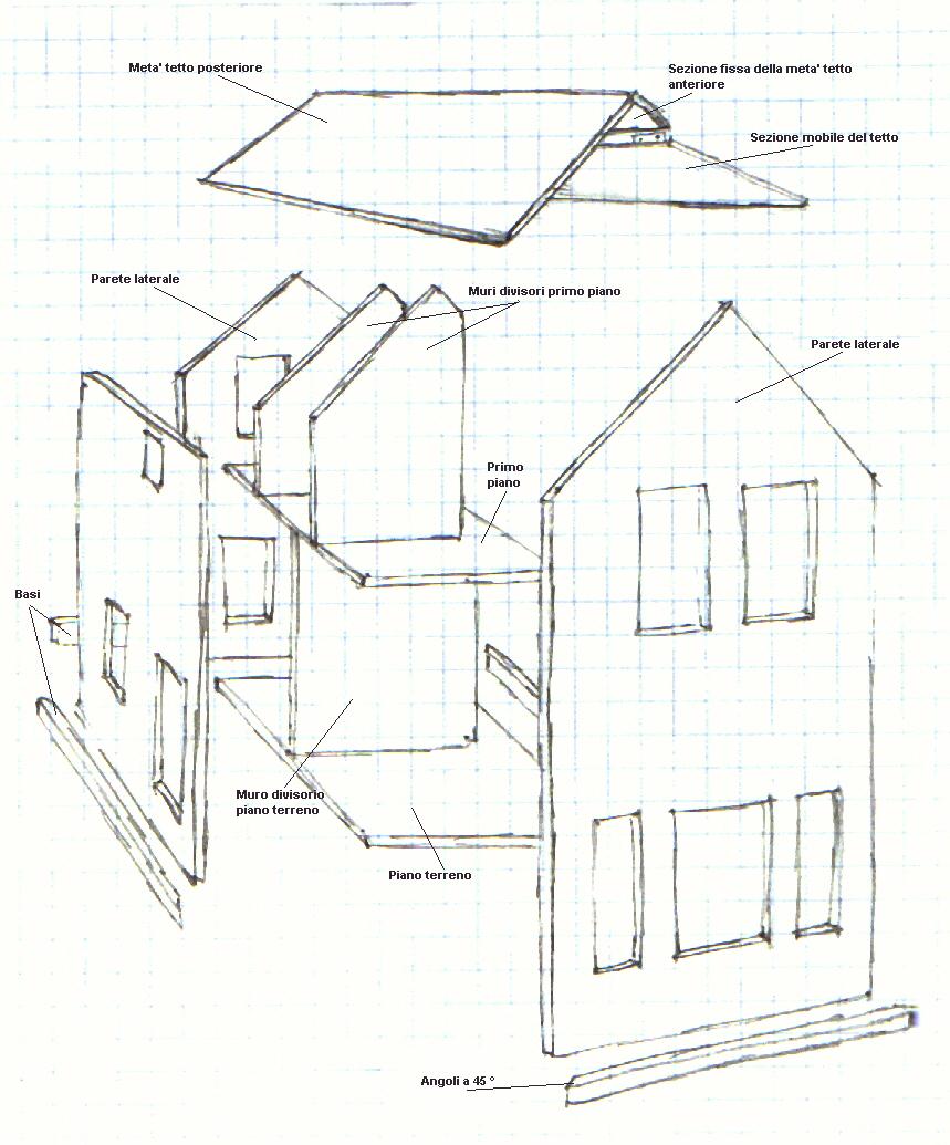 La casa delle bambole Progetto costruzione casetta in legno