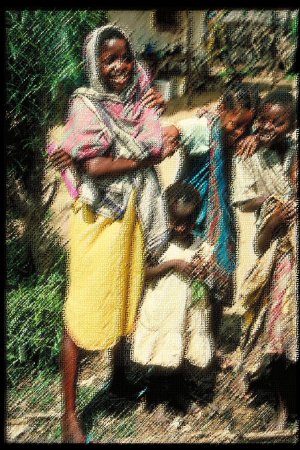 Group of girls in Mnarani, Kenya