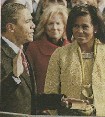Barack Hussein Obama con la Moglie Michelle Robinson Obama - Discorso di insediamento alla Casa Bianca come 44 Presidente USA