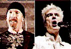 David Byrne attacca gli U2: "Il loro tour inquina il mondo" - nella foto con The Edge