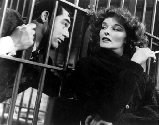 Katharine Hepburn con Cary Grant in "Susanna"