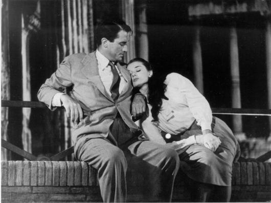 Gregory Peck e Audrey Hepburn in "Vacanze romane"