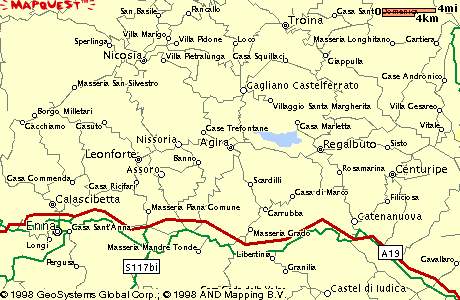 Mappa di Agira