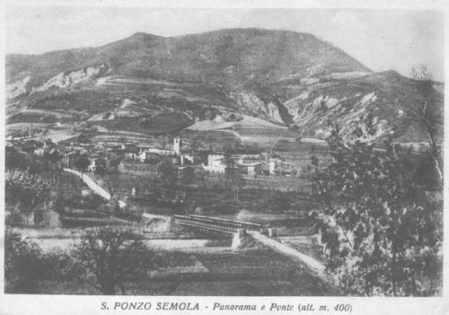 Cartolina: San Ponzo 1947 -ponte del Genio Militare-