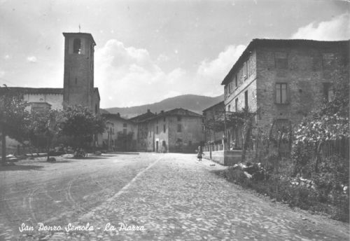 Cartolina: San Ponzo 1956 -Piazza-