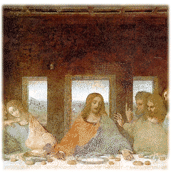 Leonardo's Last Supper at Santa Maria delle Grazie [detail]