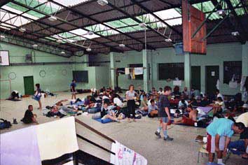 Notte d'emergenza in palestra