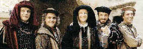 Michele Placido, Giorgio Panariello, Paolo Hendel, Christian De Sica. Massimo Ghini in "Amici miei 4" (1487)