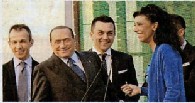 Berlusconi e Angela Bruno impiegata della Green Power di Mirano