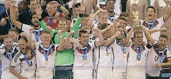Campionato mondiale di calcio Brasile 2014 - Filale 13/7/2014 - Argentina/Germania 0-1 - Germania campione del mondo