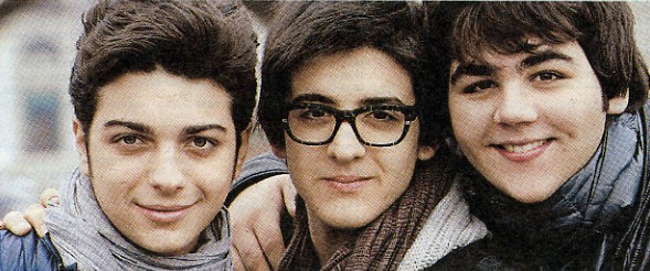 I tre giovanissimi cantanti italiani: Piero Barone, Ignazio Boschetto e Gianluca Ginoble